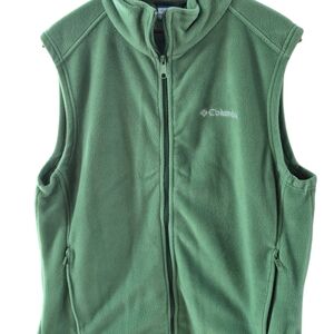 Men's Columbia Green Fleece Vest Medium